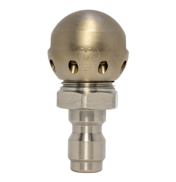 Grease Ball Thruster Nozzle 3/8" with QR SS Adaptor