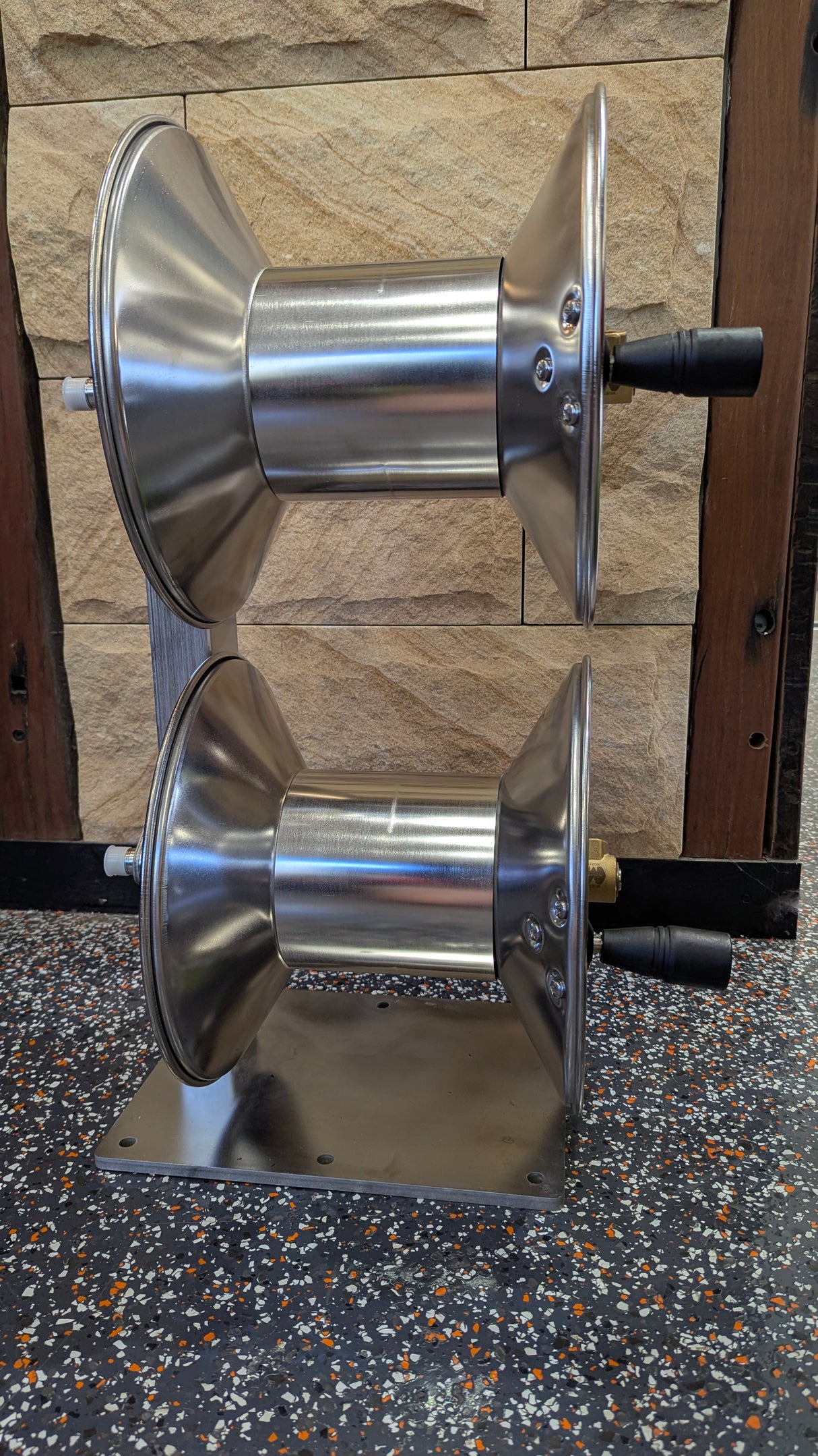 Stainless Steel - Mini Double Stacker Hose Reel