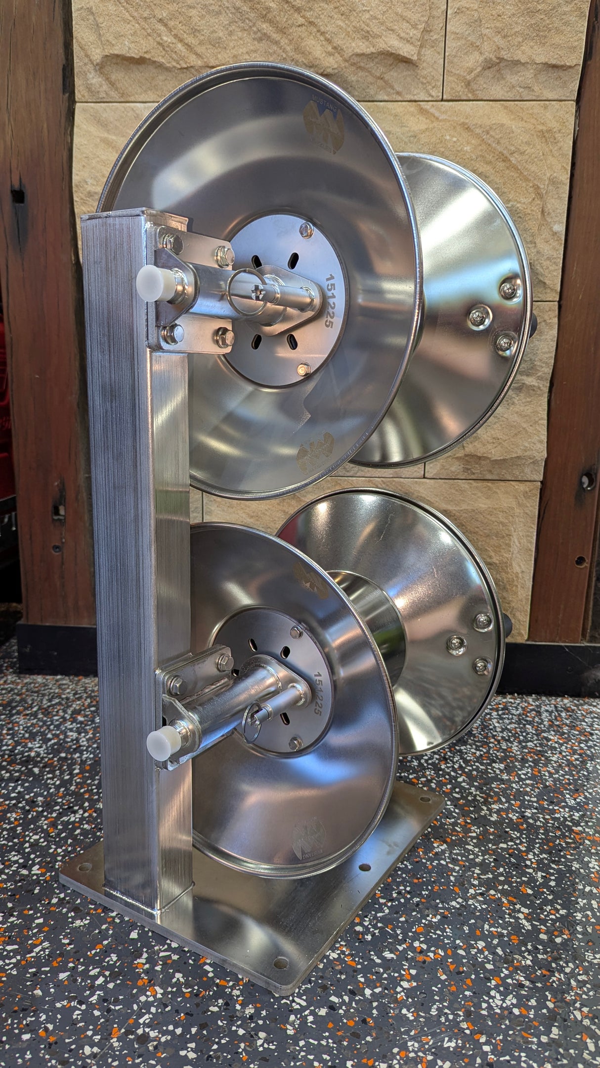 Stainless Steel - Mini Double Stacker Hose Reel