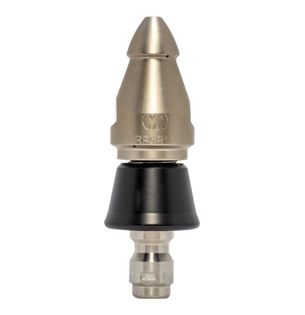 Root Rat Invading Nozzle 1/4" with QR-A Slim PVC Skirt
